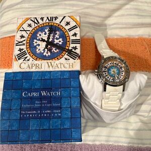 Capri Watch with White Strap